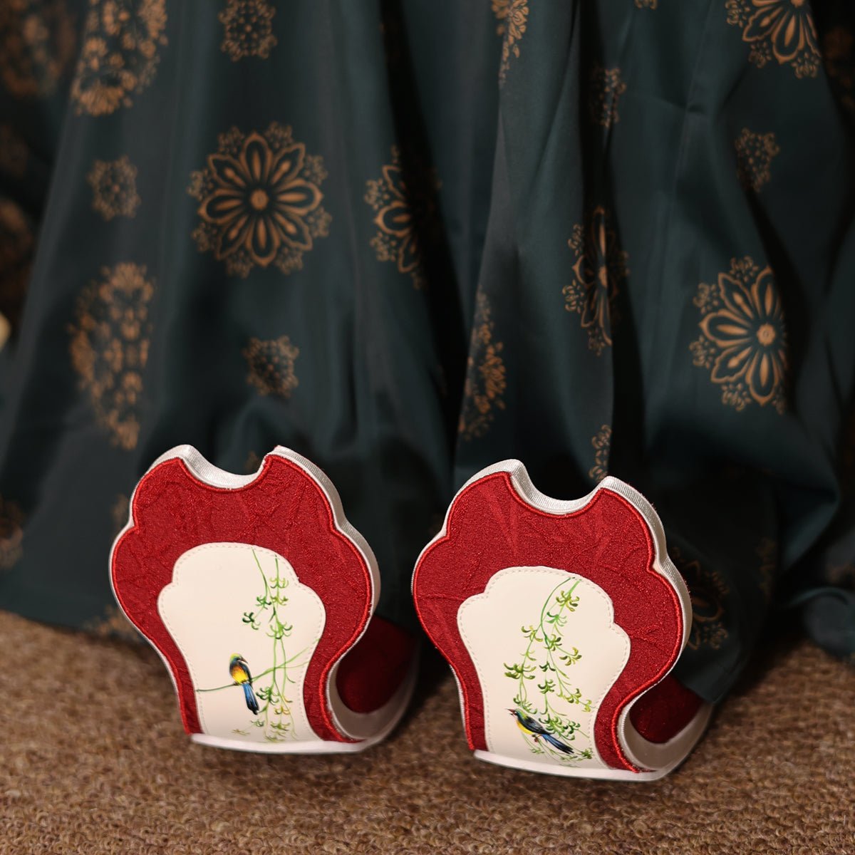 red shoes chinese women's hanfu shoes - Jianxi Hanfu