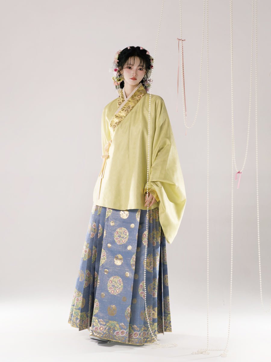 blue hanfu dress women's clothes-Jianxi Hanfu