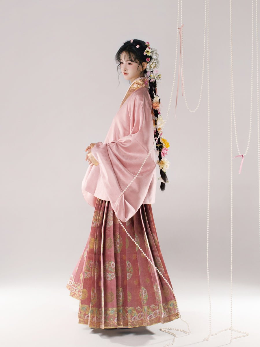 pink hanfu dress summer women's clothes-Jianxi Hanfu