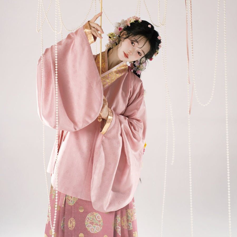 pink hanfu dress women's clothes-Jianxi Hanfu