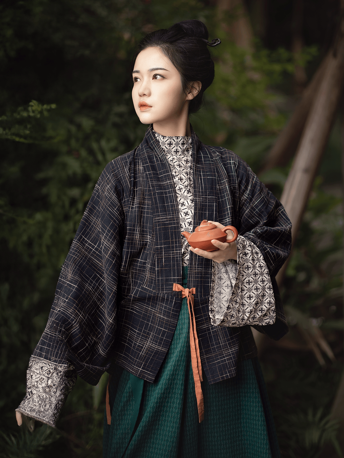 green ruqun dress wei jin dynasty women's clothing - Jianxi Hanfu