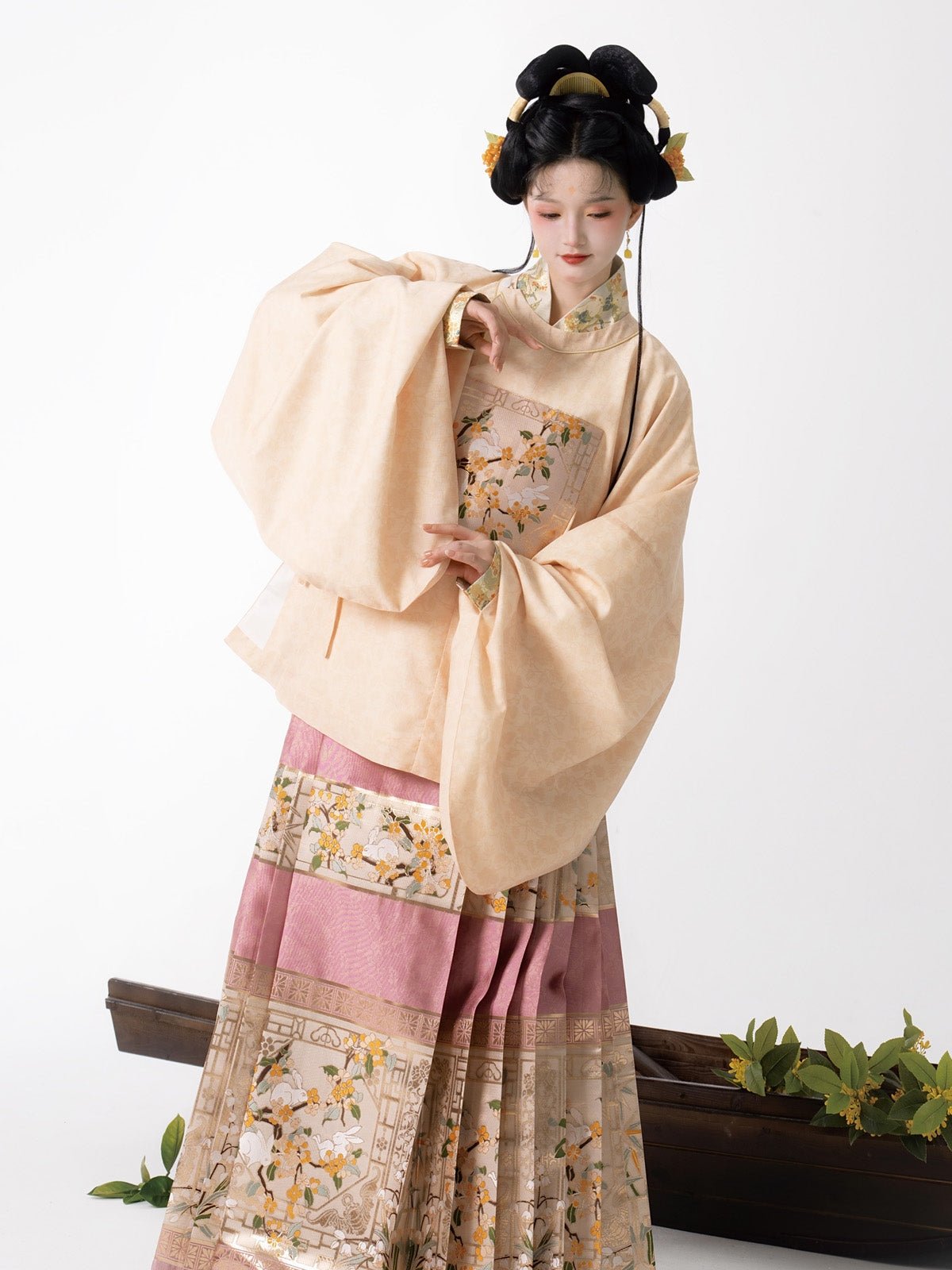 yellow handu dress autumn women's clothes-Jianxi Hanfu