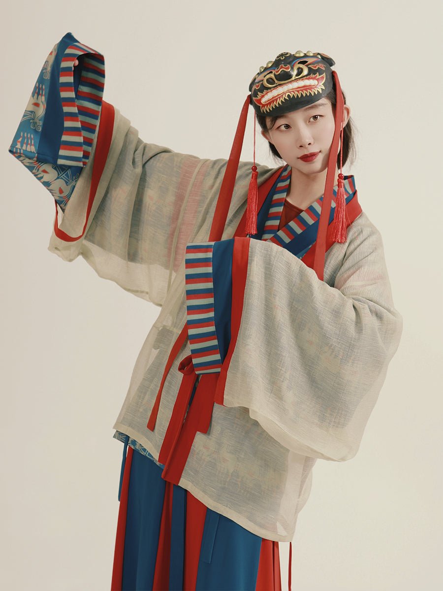 women's hanfu white ru shirt northern wei dynasty clothing - Jianxi Hanfu