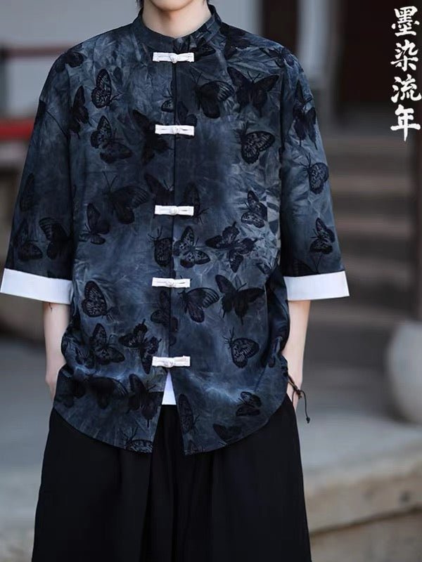 tang suit male summer shirt men's clothes-Jianxi Hanfu
