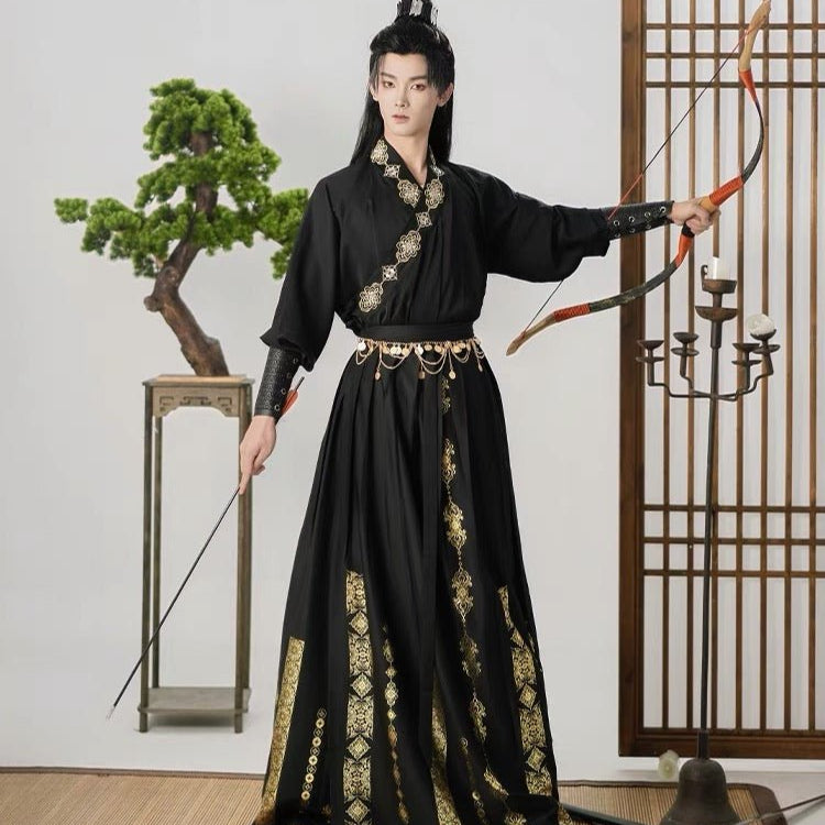 Men's Song Dynasty Kungfu Clothing Hanfu Chinese Costume Men's Song Dynasty Kungfu Clothing Hanfu Chinese Costume