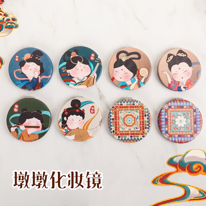 Chinese Dunhuang - themed portable makeup mirror - Jianxi Hanfu