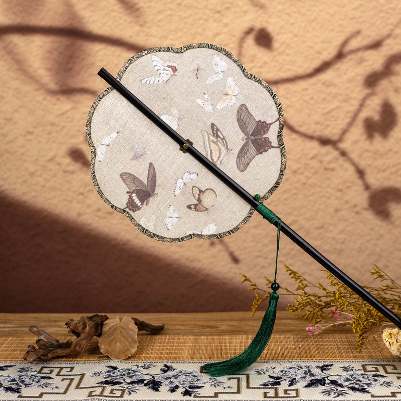 chinese folding round fan butterfly-Jianxi Hanfu