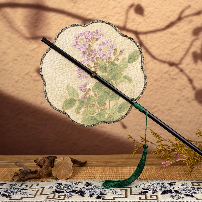 chinese round folding fan Crape Myrtle-Jianxi Hanfu