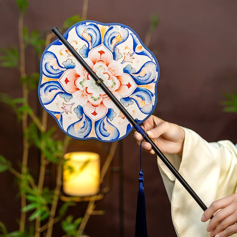chinese folding fan bamboo dunhuang -Jianxi Hanfu