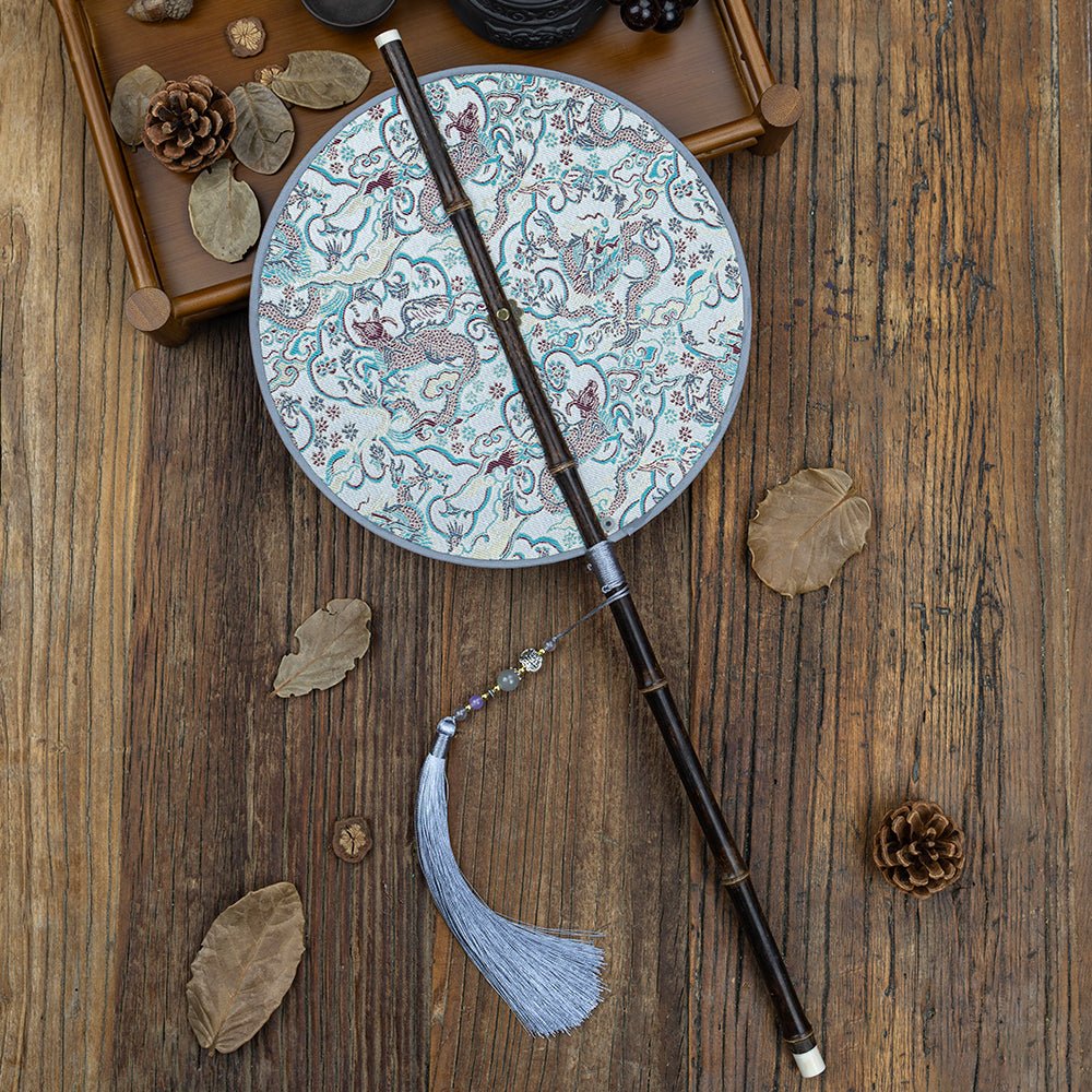 blue round fan waist fan-Jianxi Hanfu