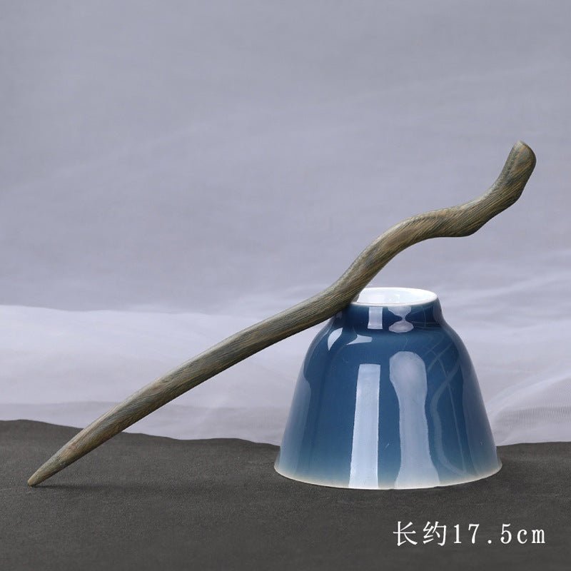 Chinese Hairpin Hand Carved Green Sandalwood Phoenix Hanfu Accessory - Jianxi Hanfu