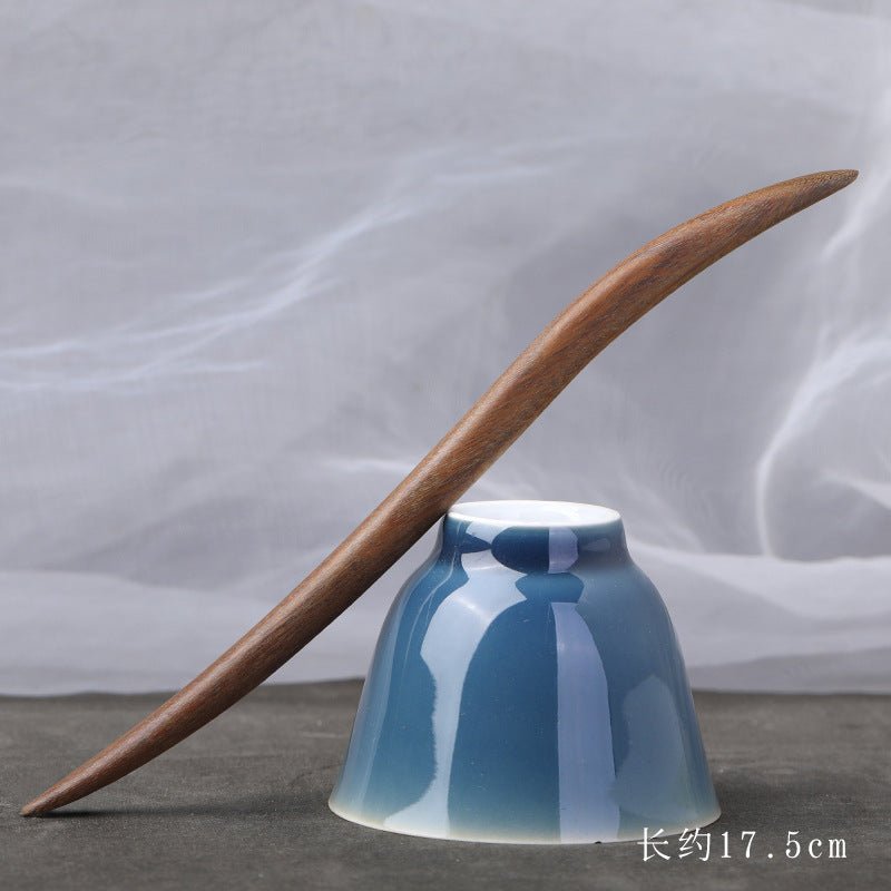 Chinese Hairpin Hand Carved Green Sandalwood Phoenix Hanfu Accessory - Jianxi Hanfu