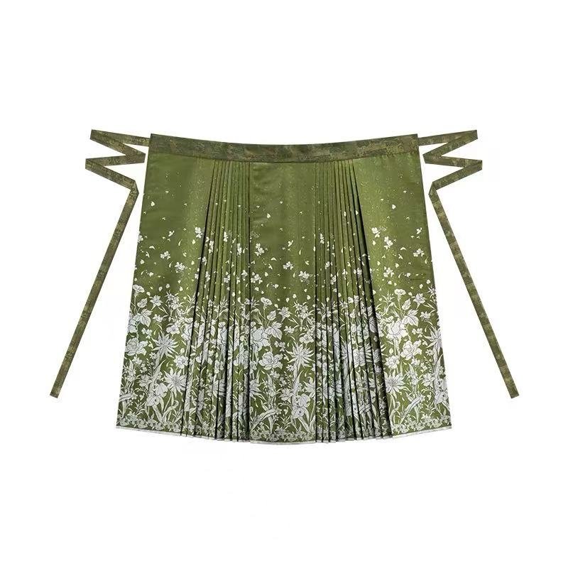 Chinese Hanfu Ming Dynasty Mamian Skirt - Hua Chen Yue Xi - Jianxi Hanfu