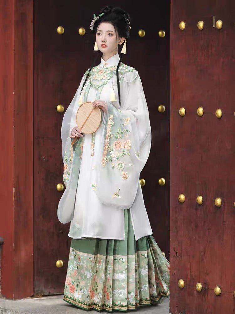 Chinese Hanfu Ming Dynasty Mamian Skirt - Qiang Wei - Jianxi Hanfu