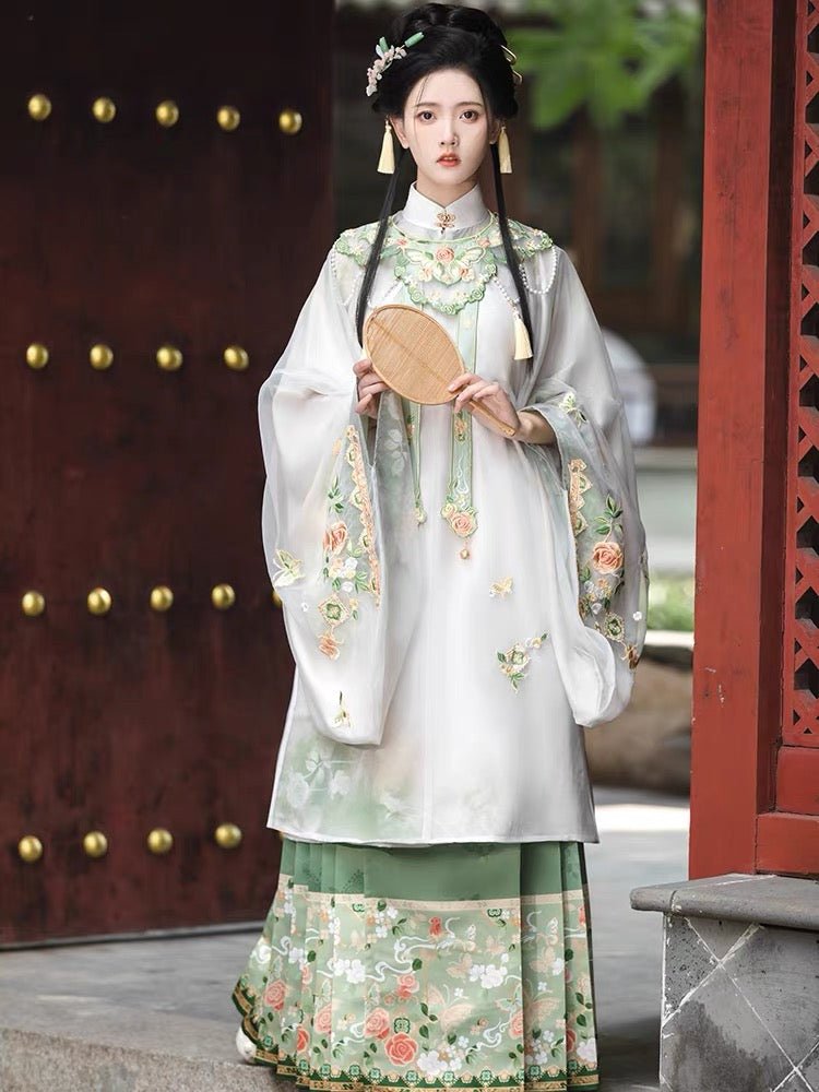 Chinese Hanfu Ming Dynasty Mamian Skirt - Qiang Wei - Jianxi Hanfu