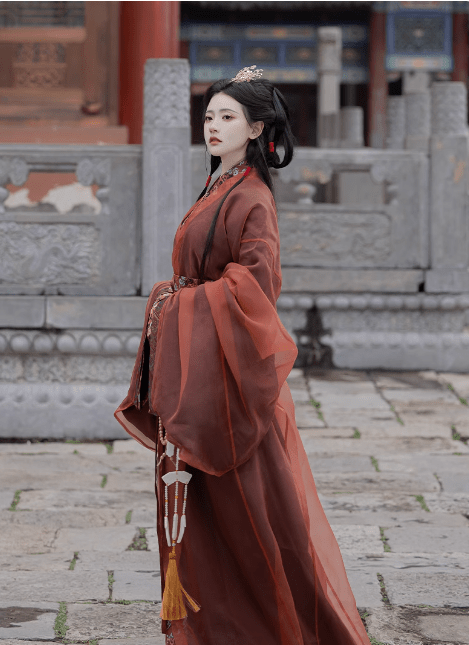 Chinese Hanfu Warring States Period Zhiju Robe - Jianxi Hanfu