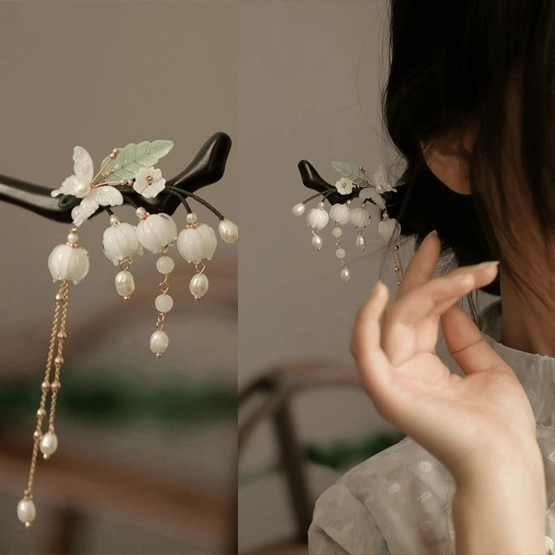 Chinese style ancient style lily of the valley Hanfu hairpin - Jianxi Hanfu