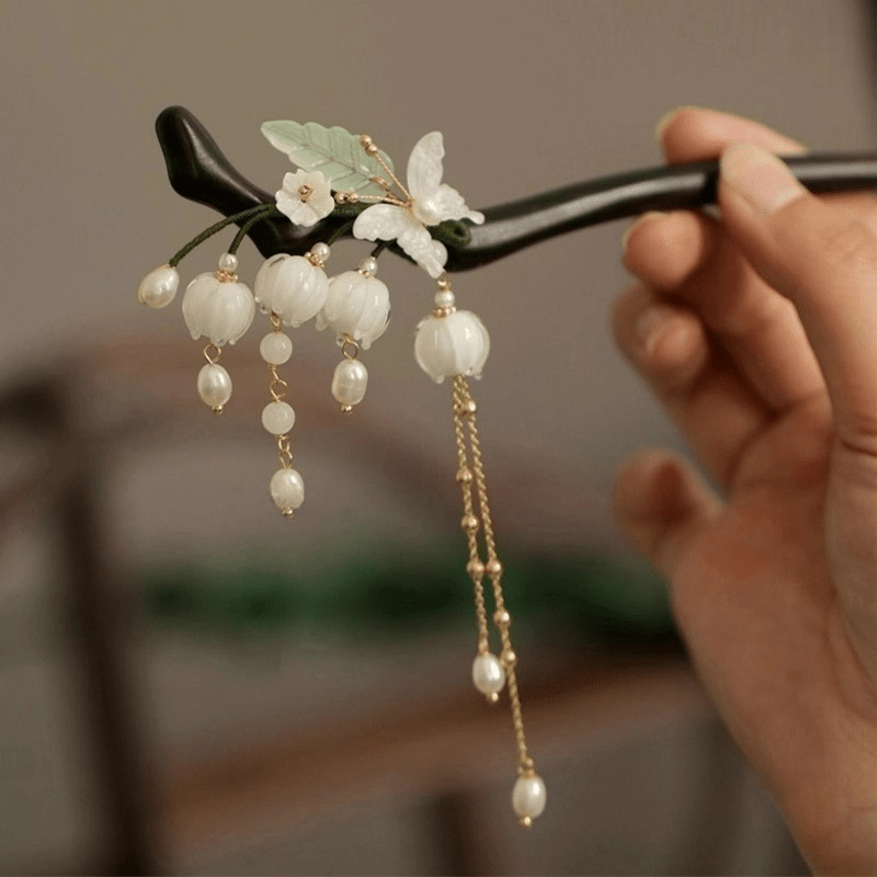 Chinese style ancient style lily of the valley Hanfu hairpin - Jianxi Hanfu