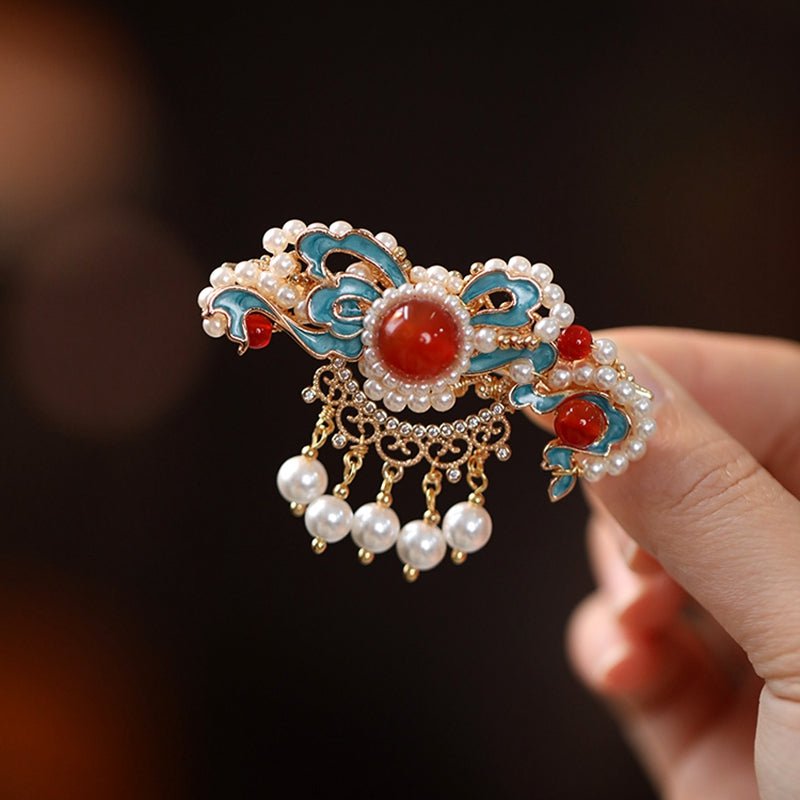 cloisonné hair clip_jianxihanfu