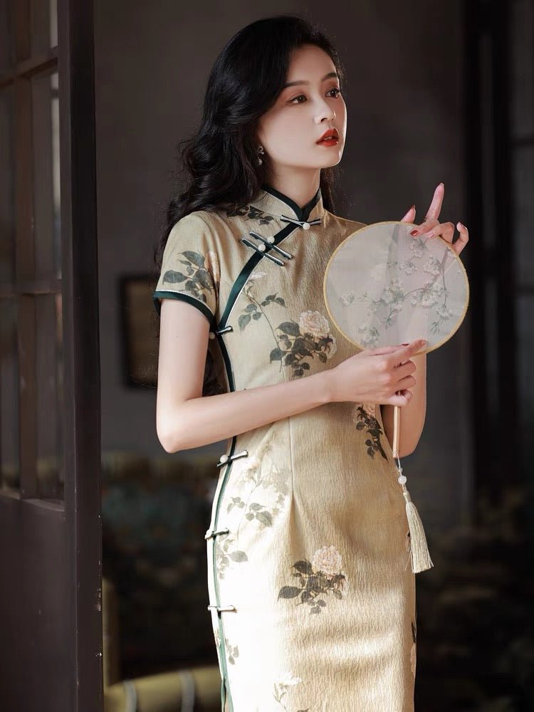 Classic and Elegant Qipao - Peony - Jianxi Hanfu
