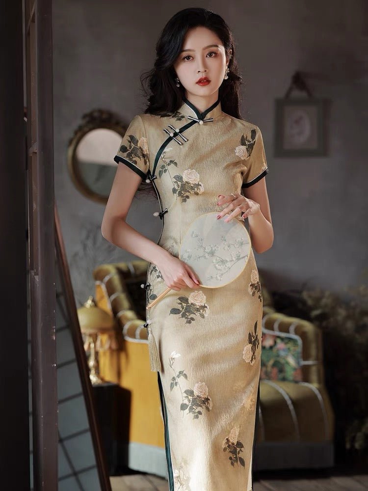 Classic and Elegant Qipao - Peony - Jianxi Hanfu