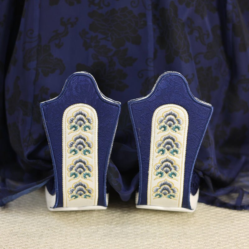 blue women's shoes chinese style hanfu shoes- Jianxi Hanfu
