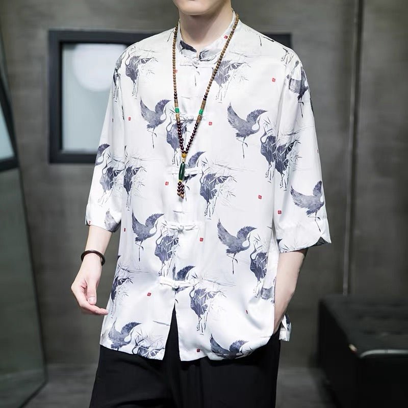 Crane Tang Suit Summer Clothes - Jianxi Hanfu