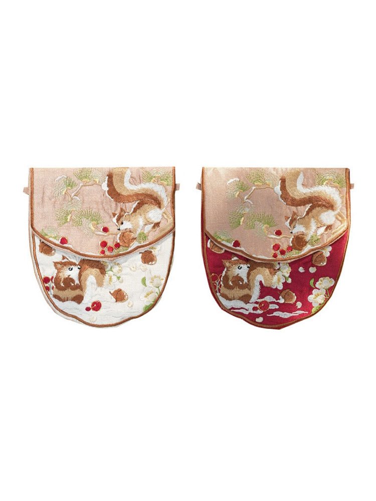 yellow chinese hanfu purse crossbody bag-Jianxi Hanfu