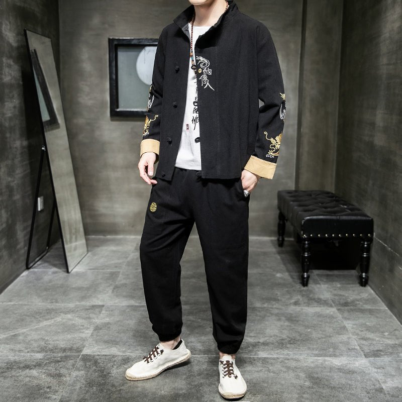 Fashion Tangzhuang Tang Suit Chinese Men's Style Clothes - Jianxi Hanfu
