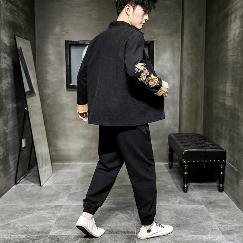 Fashion Tangzhuang Tang Suit Chinese Men's Style Clothes - Jianxi Hanfu