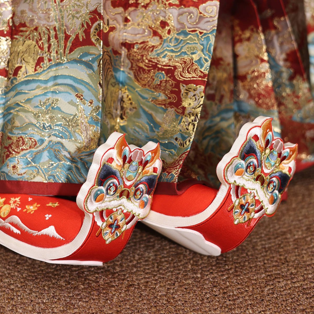 wedding shoes women's red shoes-Jianxi Hanfu