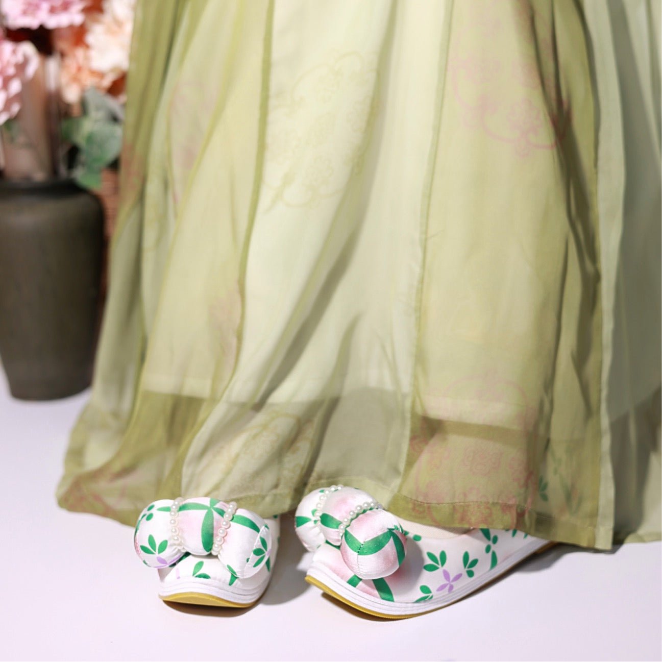tang dynasty hanfu shoes ink shoes-Jianxi Hanfu