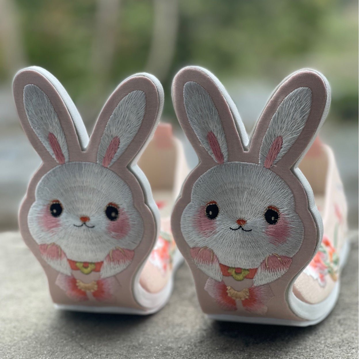 pink shoes women's hanfu shoes cute rabbit - Jianxi Hanfu