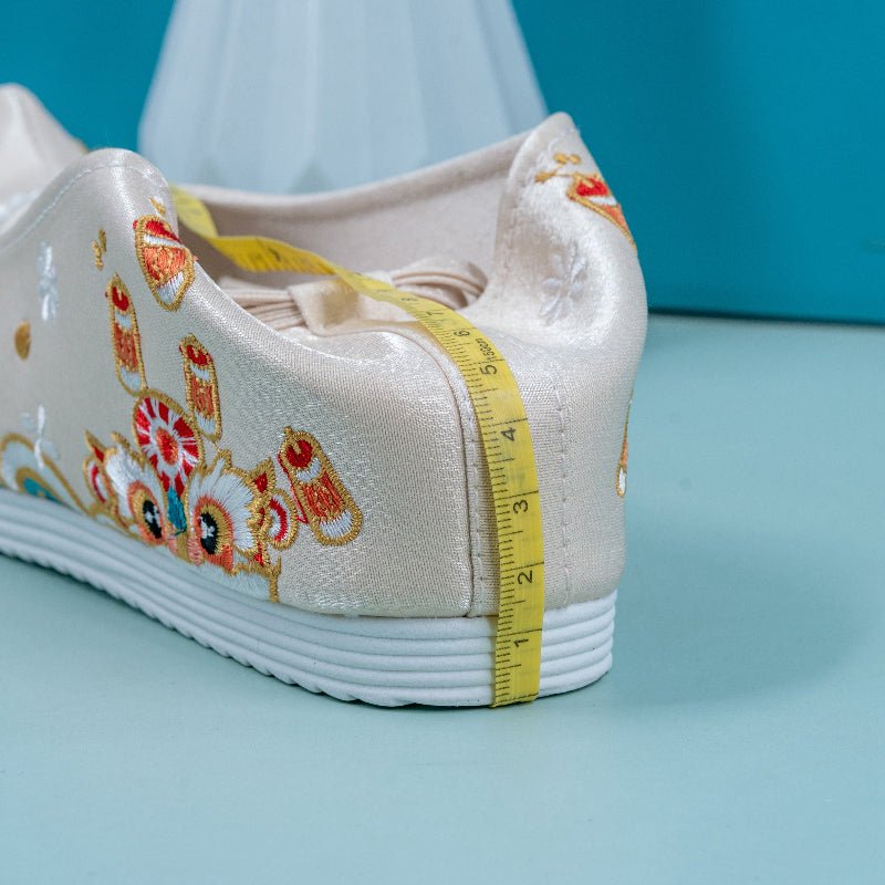 high heel yellow Chinese hanfu shoes-Jianxi Hanfu