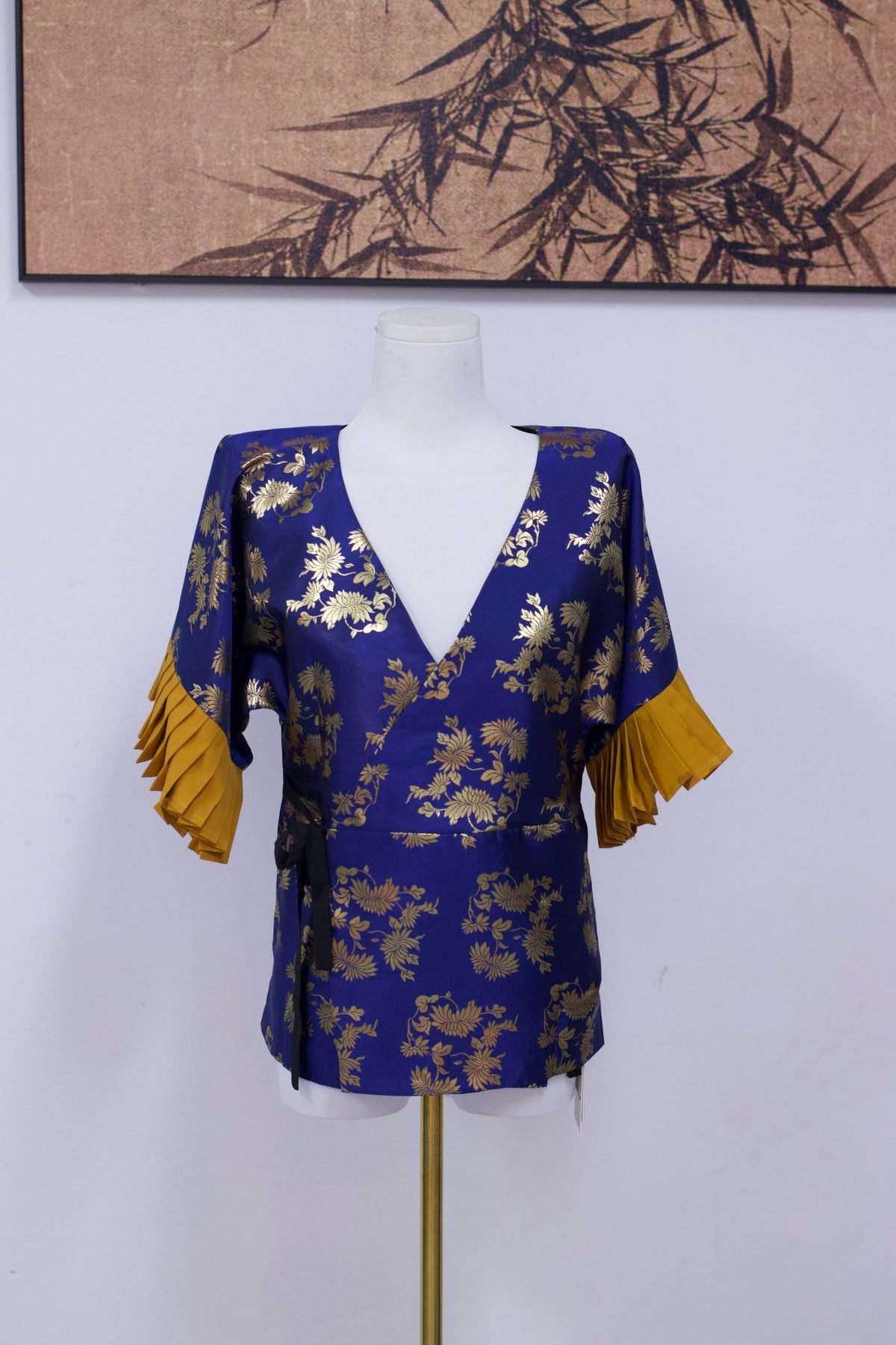blue half sleeve women's ru shirt - Jianxi Hanfu