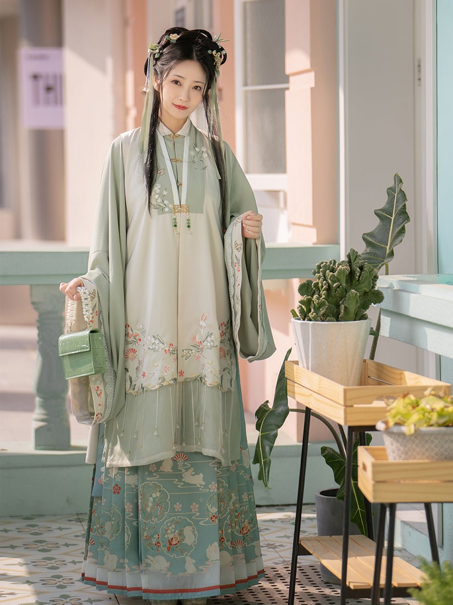 green hanfu dress ming dynasty-Jianxi Hanfu