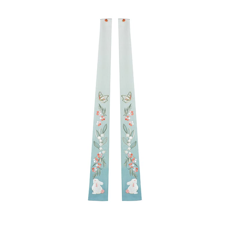 blue mamian skirts ming dynasty-Jianxi Hanfu