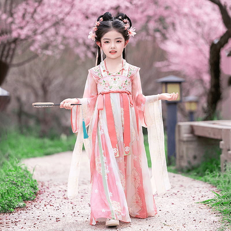 Girls' Tang Dynasty Hanfu Ruqun - Tao Xian - Jianxi Hanfu