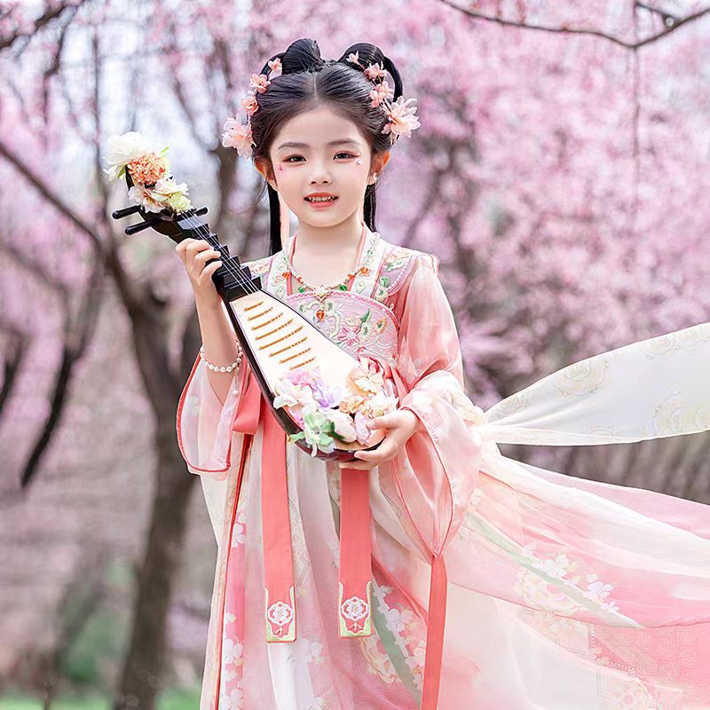 Baby Clothes Girls' Tang Dynasty Hanfu Pink Green Ruqun Baby Clothes Girls' Tang Dynasty Hanfu Pink Green Ruqun