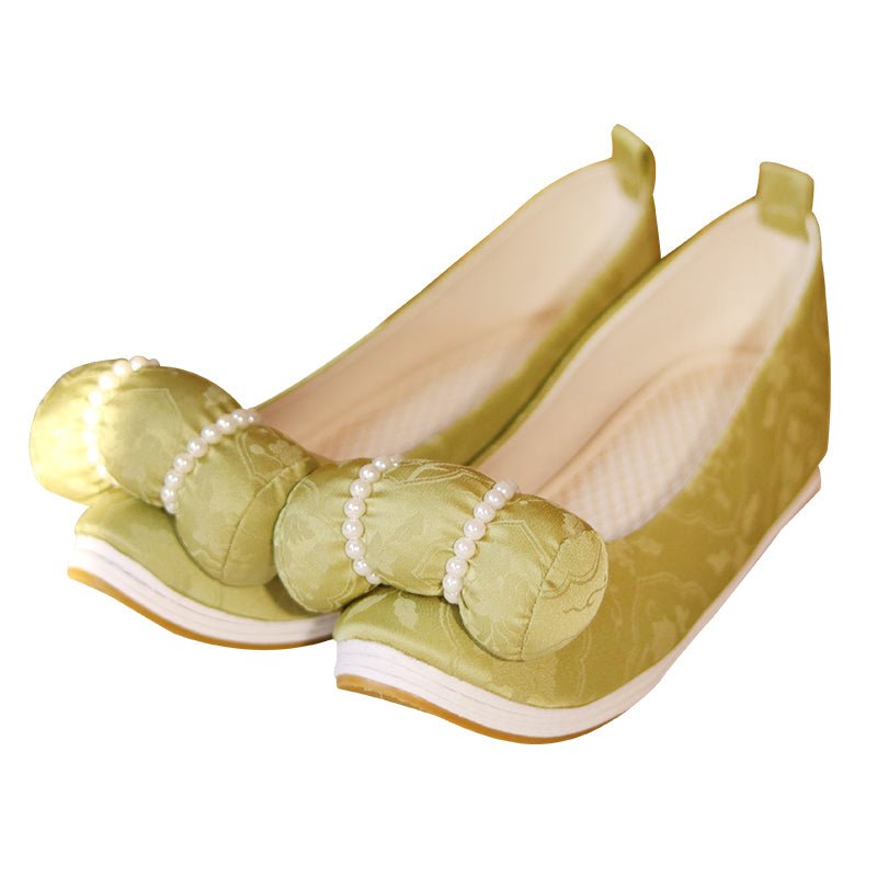 chinese style shoes women's green hanfu shoes-Jianxi Hanfu