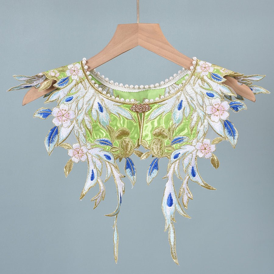 ming dynasty fashion green mamianqun yunjian cloud collar-Jianxi Hanfu