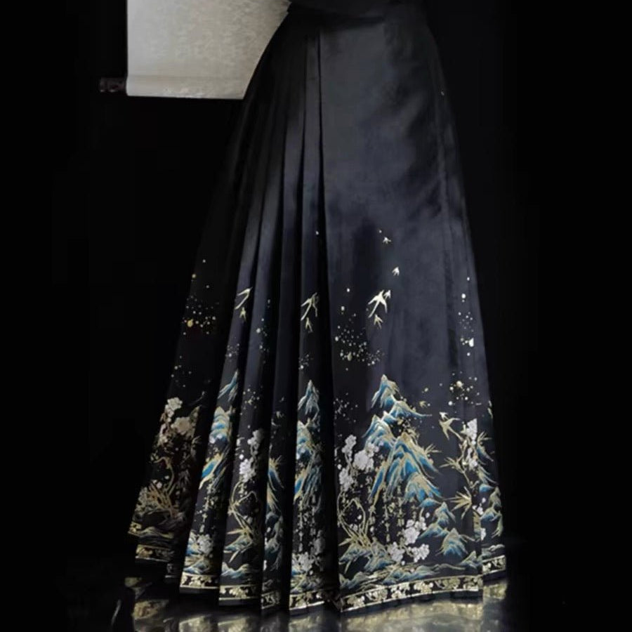 Hanfu Mamian Skirt - Qian Li Jiang Shan - Jianxi Hanfu