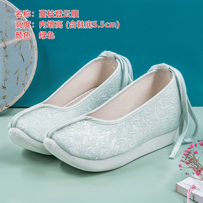 green shoes hanfu shoes wpmen shoes-Jianxi Hanfu