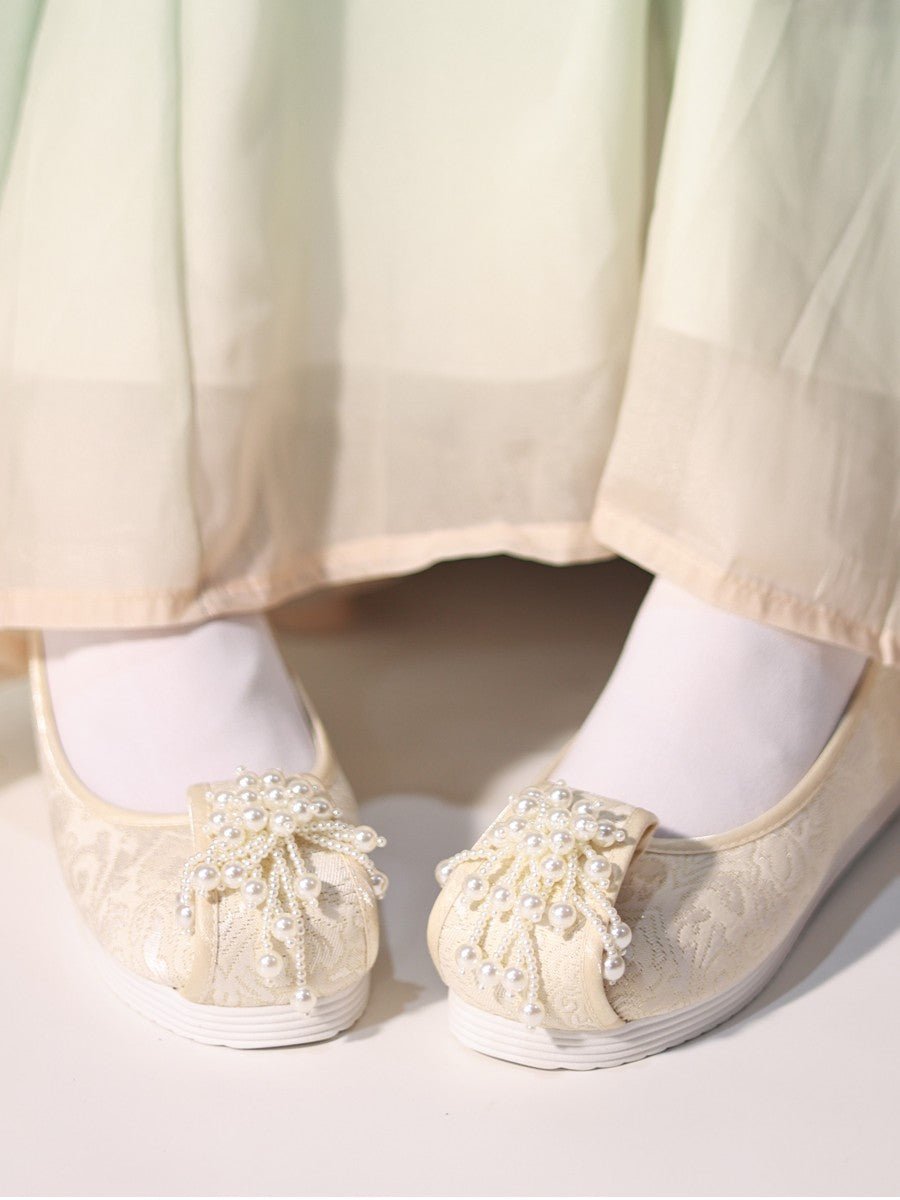 chinese shoes hanfu shoes yellow women's shoes-Jianxi Hanfu