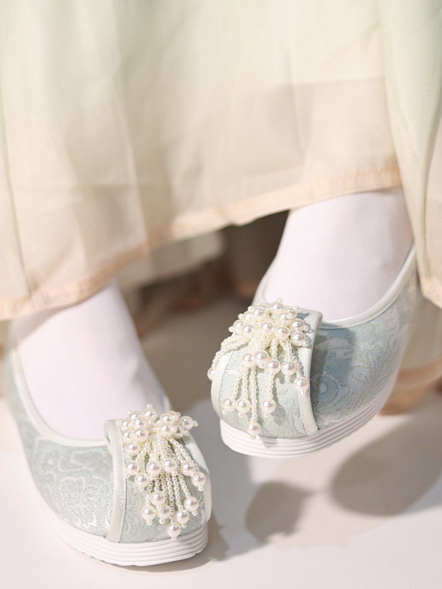 blue hanfu shoes chinese hanfu shoes-Jianxi Hanfu