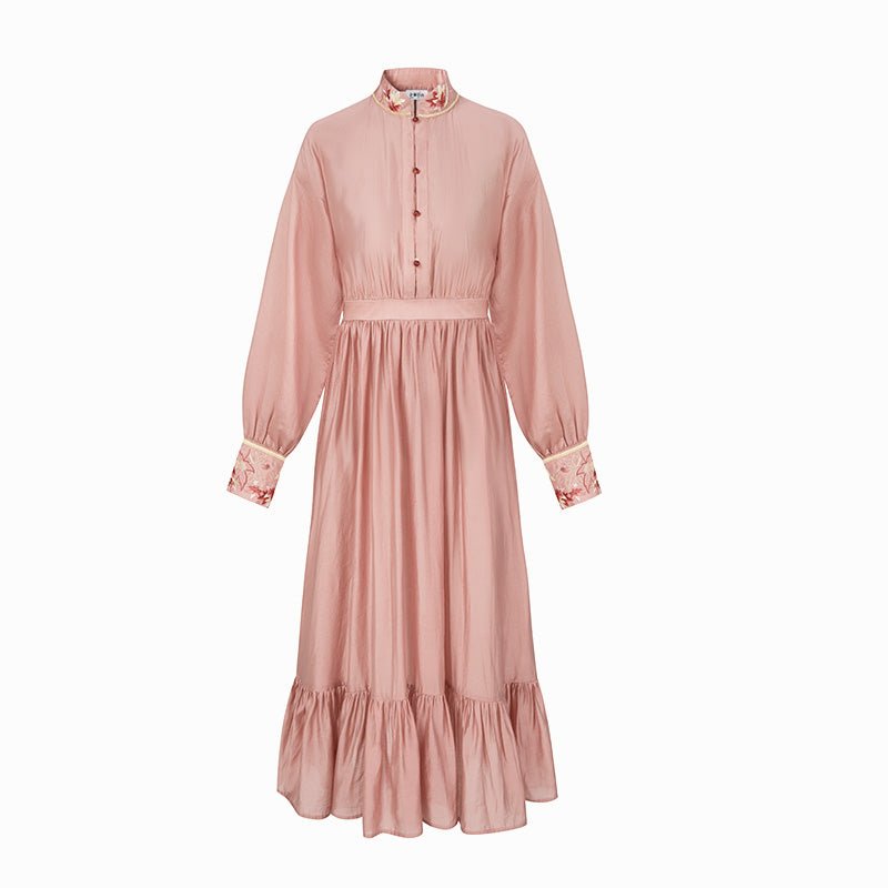 pink new chinese style hanfu dress ming dynasty-Jianxi Hanfu