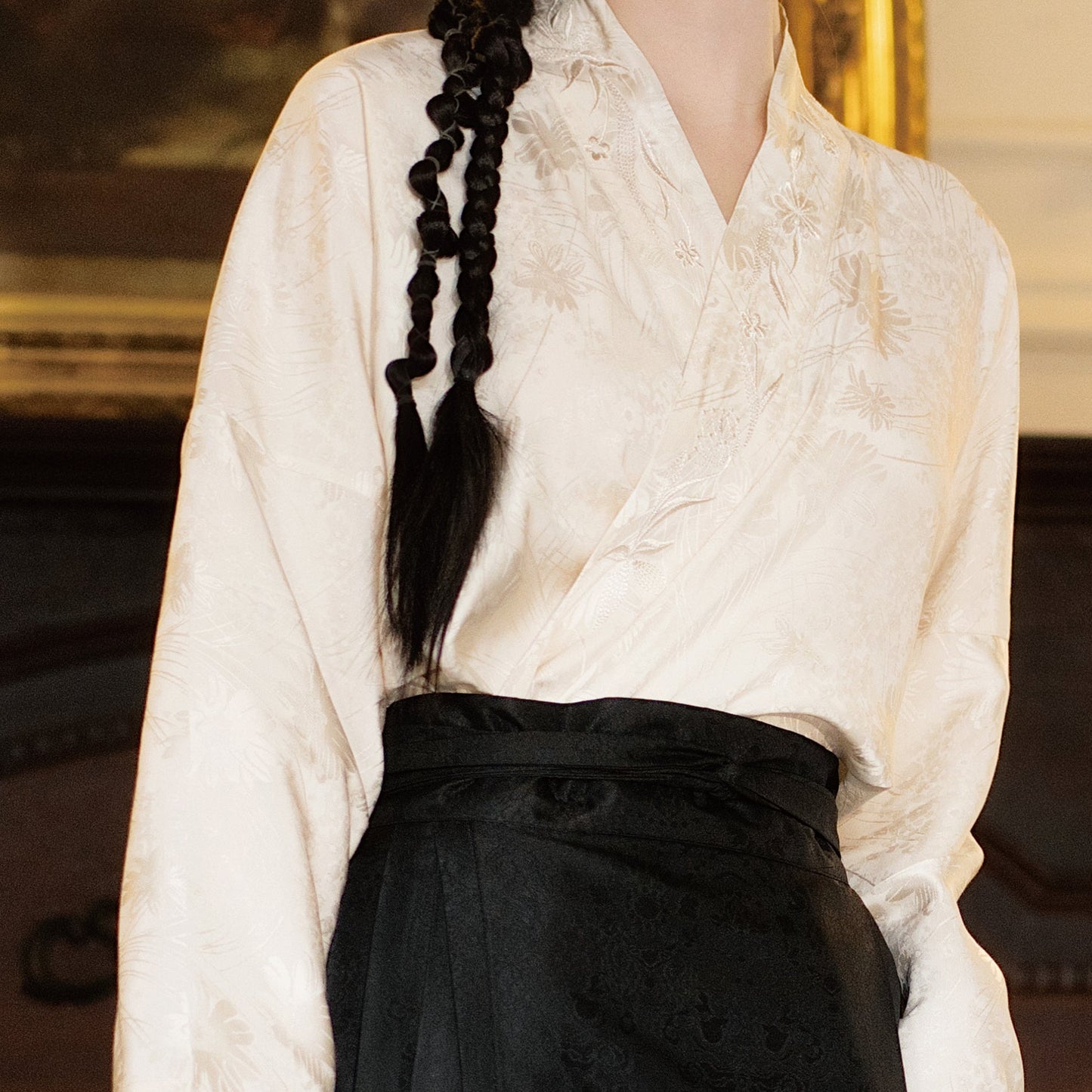 new chinese style white shirt-Jianxi Hanfu