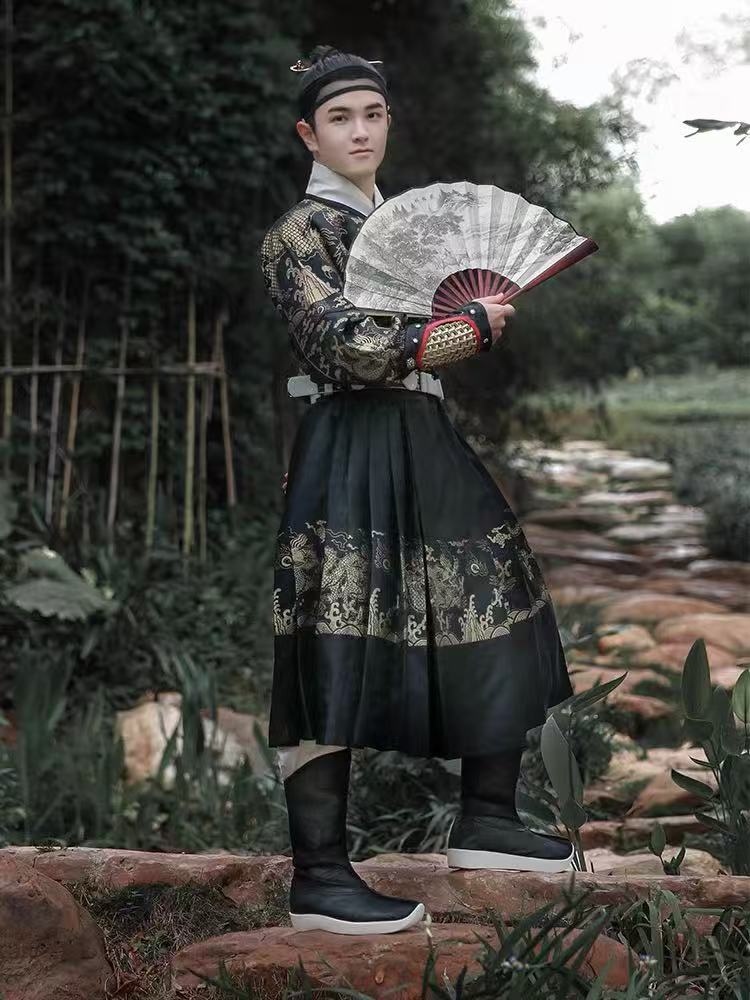 Ming Dynasty Male Hanfu Shoes Hanfu Boots Summer Mesh - Jianxi Hanfu