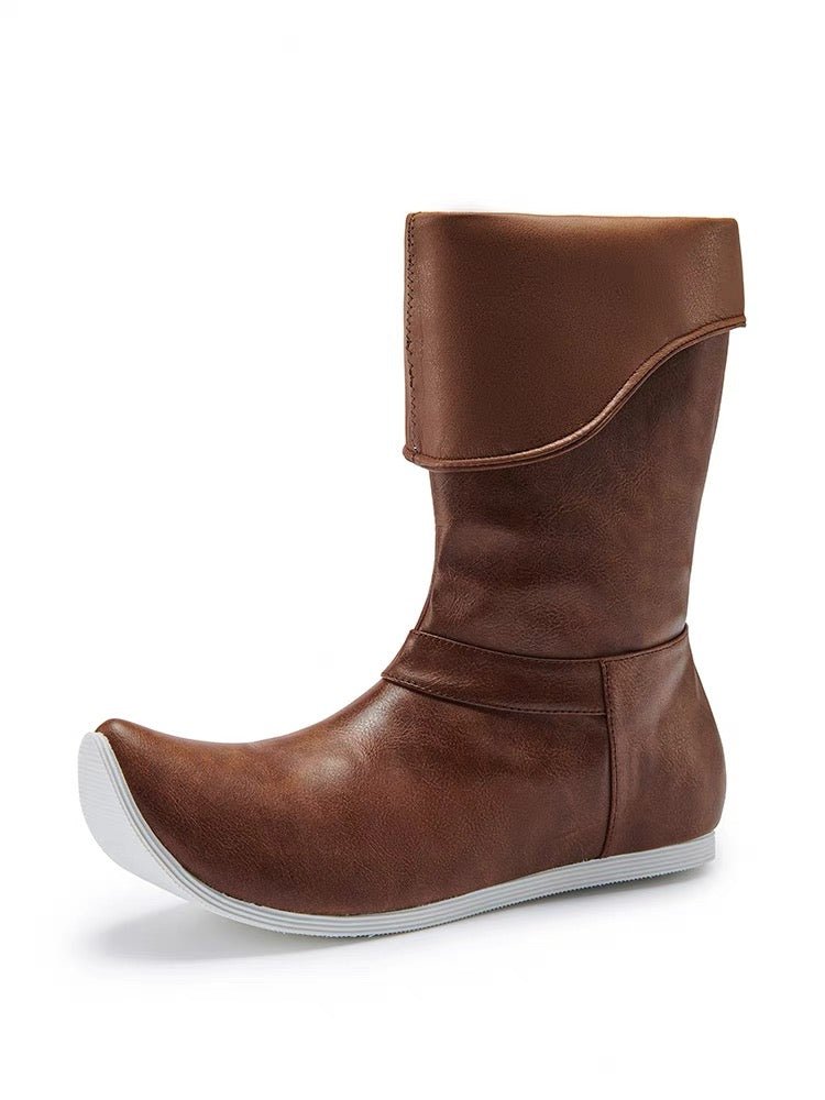 Ming Dynasty Shoes Hanfu Boots Black Boots Brown - Jianxi Hanfu