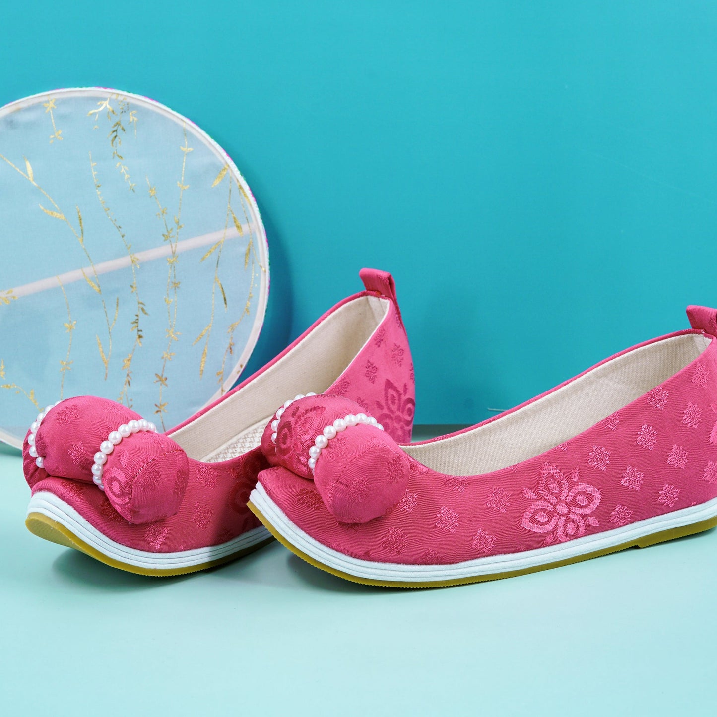 chinese women's hanfu shoes pink shoes-Jianxi Hanfu